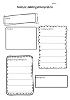 Vorschau - Arbeitsblätter - Meine Lieblingsinterpretin - Deckblatt
