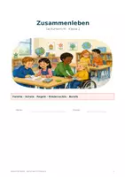Vorschau - Arbeitsblätter - Sachunterricht - Sachtexte Klasse 2 Familie, Schule, Regeln, Kinderrechte, Berufe - Deckblatt
