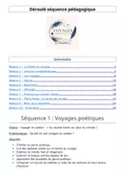 Aperçu - Préparation de séquence / Séquence complète - Séquence 1 - Voyages poétiques - Page de couverture