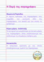 Προεπισκόπηση - Φύλλα εργασίας - Η δομή της παραγράφου - Εξώφυλλο