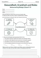 Vorschau - Arbeitsblätter - Gesundheit Risiko Basisscreening Biologie Klasse 9–10 - Deckblatt