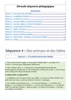 Aperçu - Préparation de séquence / Séquence complète - Séquence 4 - Des animaux et des fables - Page de couverture