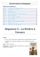 Aperçu - Préparation de séquence / Séquence complète - Progression de séquence - La rivière à l'envers - Page de couverture