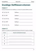 Vorschau - Arbeitsblätter - Funktionelle Gruppen Basisscreening Klasse 9–10 Chemie - Seite 2