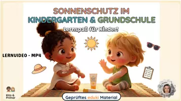 Vorschau - Videos - suncream, Animierte Lerngeschichte - Deckblatt