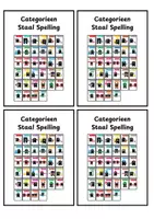 Voorbeeld - Categoriekaartjes Staal spelling - Pagina 1