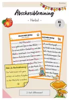 Vorschau - Aufgabenkarten - Abschreibtraining: Herbst (Kl.2) 2-fach differenziert - Deckblatt