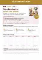 Vorschau - Arbeitsblätter - Die o-Deklination: servus und bellum - Deckblatt