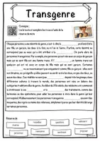 Aperçu - Inclusion - Transgenre – Fiche : texte à trous, compréhension orale et mots mêlés - Page 1