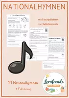 Vorschau - Arbeitsblätter - Nationalhymnen der Welt l Musik - Deckblatt