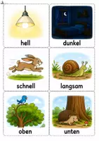Vorschau - Spiele - Gegensätze-Suchspiel Deutsch – 24 Bildkarten mit 12 Gegensatzpaaren zum Ausschneiden - Seite 2