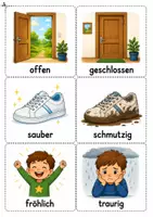 Vorschau - Spiele - Gegensätze-Suchspiel Deutsch – 24 Bildkarten mit 12 Gegensatzpaaren zum Ausschneiden - Seite 3