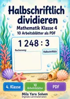 Vorschau - Arbeitsblätter - Halbschriftlich dividieren | Mathematik Klasse 4 | 10 Arbeitsblätter als PDF - Deckblatt