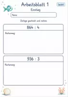 Vorschau - Arbeitsblätter - Halbschriftlich dividieren | Mathematik Klasse 4 | 10 Arbeitsblätter als PDF - Seite 1