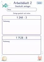 Vorschau - Arbeitsblätter - Halbschriftlich dividieren | Mathematik Klasse 4 | 10 Arbeitsblätter als PDF - Seite 2