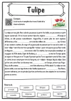 Aperçu - Inclusion - Tulipe – Fiche : texte à trous, compréhension orale et mots mêlés - Page 1