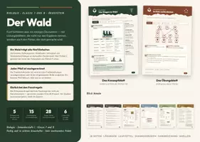 Vorschau - Unterrichtsreihen - Der Wald – Ökosystem, Biologie Klasse 7/8 - Deckblatt