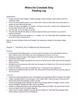 Vorschau - Unterrichtsreihen - Where the Crawdads sing: Reading Log und Quiz mit Lösungen - Deckblatt