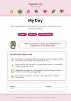 Vorschau - Arbeitsblätter - My Day – Tagesablauf auf Englisch – Englisch Klasse 4 - Seite 1