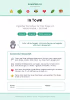 Vorschau - Arbeitsblätter - In Town – Orte und Wege auf Englisch – Englisch Klasse 4 - Seite 1