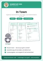 Vorschau - Arbeitsblätter - In Town – Orte und Wege auf Englisch – Englisch Klasse 4 - Deckblatt