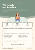Vorschau - Stundenentwürfe - Wortschatz und Sprechen – DaZ Klasse 1 - Seite 1