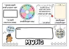Vorschau - Arbeitsblätter - Namensschild Musik Kennenlernen - Seite 1