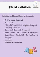 Vorschau - Poster - Buchstaben und Laute in der Schreibzeile - Seite 1