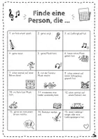 Vorschau - Arbeitsblätter - Finde eine Person, die... ⎪Kennenlern-Bingo Ferien⎪Musik-Edition - Seite 2