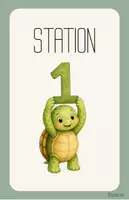 Vorschau - Stationenlernen - Stationenschilder Schildkrötenklasse - Seite 1