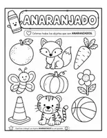 Vista previa - Hojas de trabajo - El color anaranjado - Portada