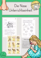 Vorschau - Stundenentwürfe - Nase Geruchssinn Riechen fünf Sinne Unterrichtseinheit - Deckblatt