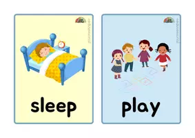 Vista previa - Tarjetas / Manipulativos - Verbs Flashcard (1) - página 3