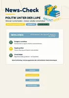 Vorschau - Arbeitsblätter - News-Check Freebie: Nachrichten verstehen (Tagespolitik) - Deckblatt