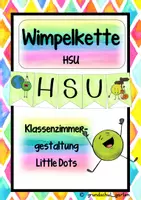 Vorschau - Mal- und Bastelvorlagen - Wimpel - Klassenzimmer - HSU - Deckblatt