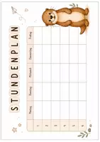 Vorschau - Poster - Stundenplan Otterklasse | 10 Stundenpläne - Seite 1