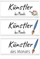 Vorschau - Bildkarten - Künstler des Monats - Wortkarten - Seite 1