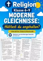 Vorschau - Stundenentwürfe - Sankt Martin / St. Martin | Moderne Gleichnisse: „Hättest du angehalten?" | Interaktive Unterrichtsstunde für Jugendliche zu Zivilcourage & Nächstenliebe | Religion Kl. 6–9 - Deckblatt