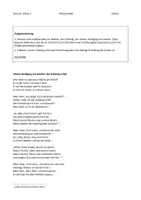 Vorschau - Klassenarbeiten - Klassenarbeit Ballade „Der Erlkönig" (Goethe) – Inhaltsangabe & Interpretation + Erwartungshorizont| Klasse 7 | - Deckblatt