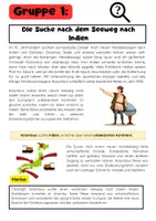 Vorschau - Arbeitsblätter - Christoph Kolumbus & Entdeckung Amerikas Gruppenarbeit - Seite 1