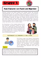 Vorschau - Arbeitsblätter - Flucht und Migration Gruppenarbeit: Push-Faktoren, Asyl & Integration - Seite 1