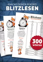 Vorschau - Spiele - ⚡ Blitzlesen - Knacke deinen Rekord (1.-2. Klasse) - Deckblatt