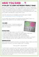 Vorschau - Spiele - PRESENT PERFECT - Speaking Activity - Seite 1
