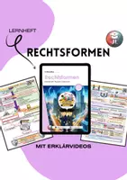 Vorschau - Unterrichtsreihen - Rechtsformen interaktives Lernheft inkl. Lösungsheft - Deckblatt