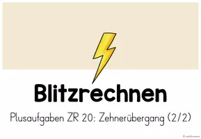 Vorschau - Spiele - Blitzrechnen (Digitale Tafel) - Zehnerübergang Addition ZR 20 (Mathe Klasse 1) (2/2) - Seite 3