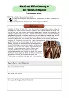 Vorschau - Arbeitsblätter - Macht und Mitbestimmung in der römischen Republik - Deckblatt