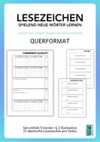 Vorschau - Arbeitsblätter - Lesezeichen | Neue Wörter spielend lernen - Deckblatt