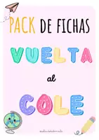 Vista previa - Hojas de trabajo - 🏫 PACK de fichas VUELTA AL COLE - página 1