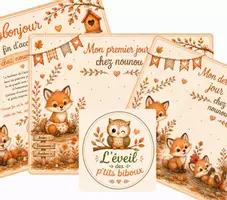 Aperçu - Affichage - Kit diplôme et pancarte d'accueil renard - Page de couverture