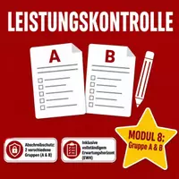 Vorschau - Test - Medienkompetenz Modul 8: Leistungskontrolle / Test (Gruppe A & B inkl. Lösungen) - Deckblatt